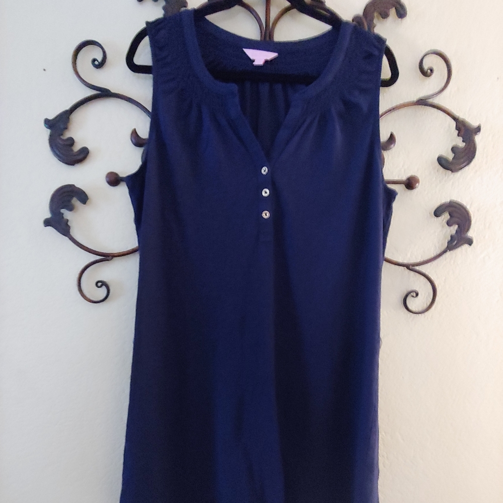 LILY PULITZER Navy Tank Dress Size XL